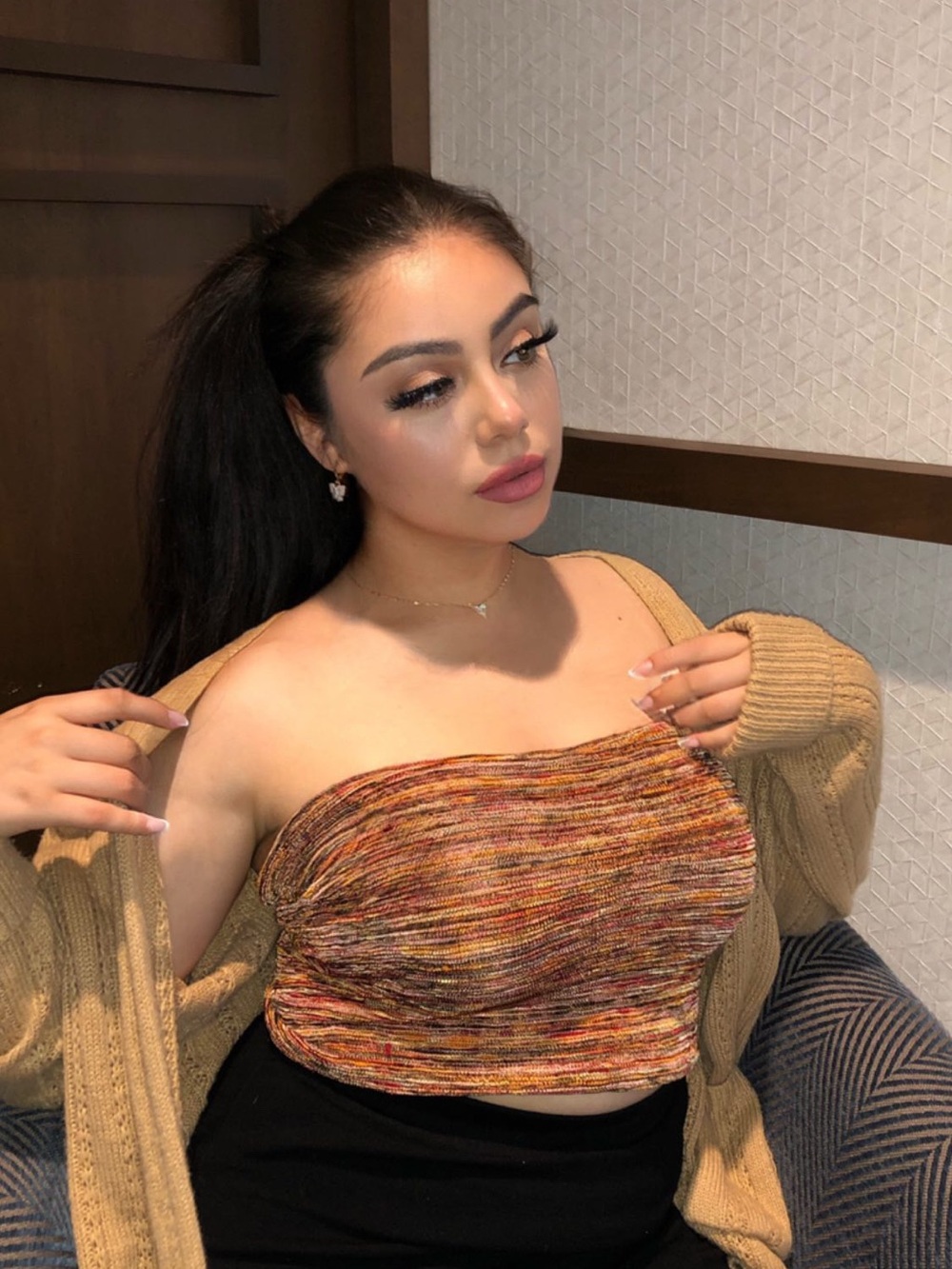 Multicolor Ribbed Crop Tube Top - Picture 3 of 3